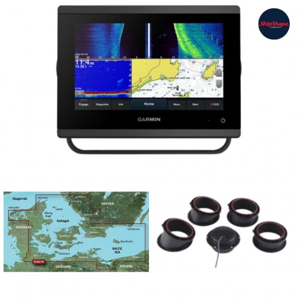 GPSMAP 723XSV INKL. GT15 indebords transducer og Søkort - Garmin GPS / Kortplotter - – køb udstyr til din båd