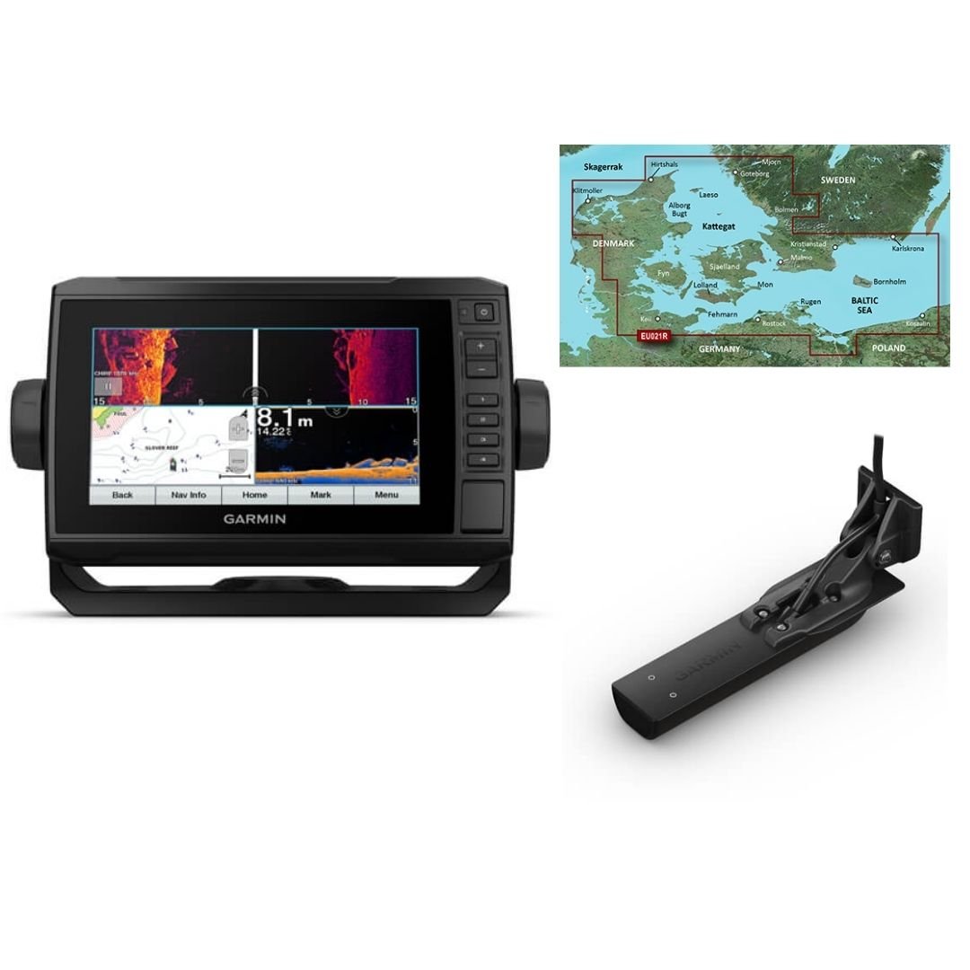 Garmin ECHOMAP UHD 72sv Inkl. TRANSDUCER GT56HD-TM OG SØKORT - GPS / Kortplotter - Shipshape.dk – køb udstyr båd