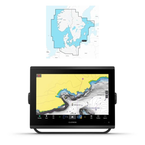 Garmin Gpsmap 1223xsv inkl. søkort - Garmin GPS / Kortplotter - Shipshape.dk – køb udstyr til din båd