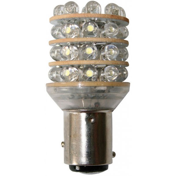 LED - lampe BAY15d 12v hvid