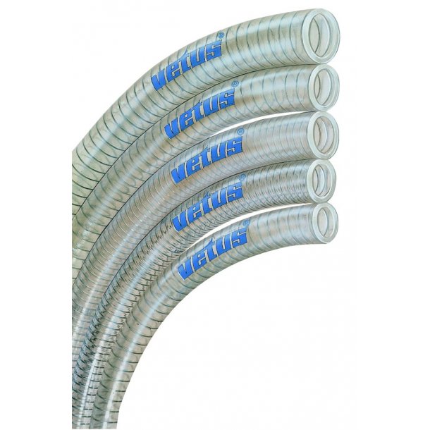 Vandslange klar PVC 12mm m/stlspiral